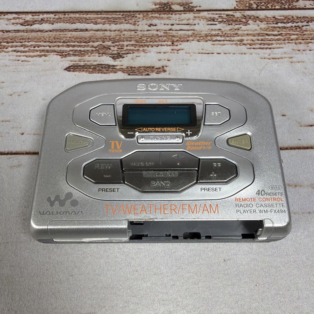 Sony WM-FX494 Walkman Cassette Player AM FM Digital FOR PARTS Won't Run